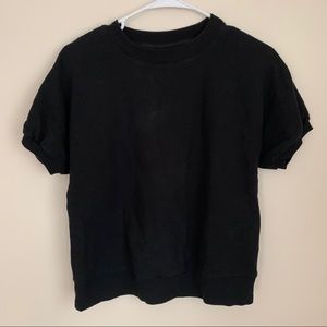 who what wear black bubble sleeve sweatshirt